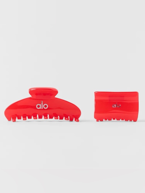 ALO Yoga Accessories - BRAND NEW Alo Effortless Claw Clip (2-Pack) in Bright Red